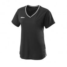 Wilson Tennis Shirt Team II V-Neck 2021 schwarz Damen